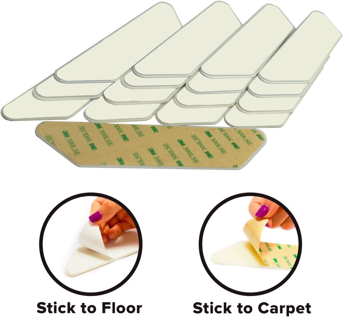 X-Protector Pinzas para alfombras, 16 unidades de agarre anti rizado para alfombra, mantiene tu alfombra en su lugar y hace que las esquinas sean