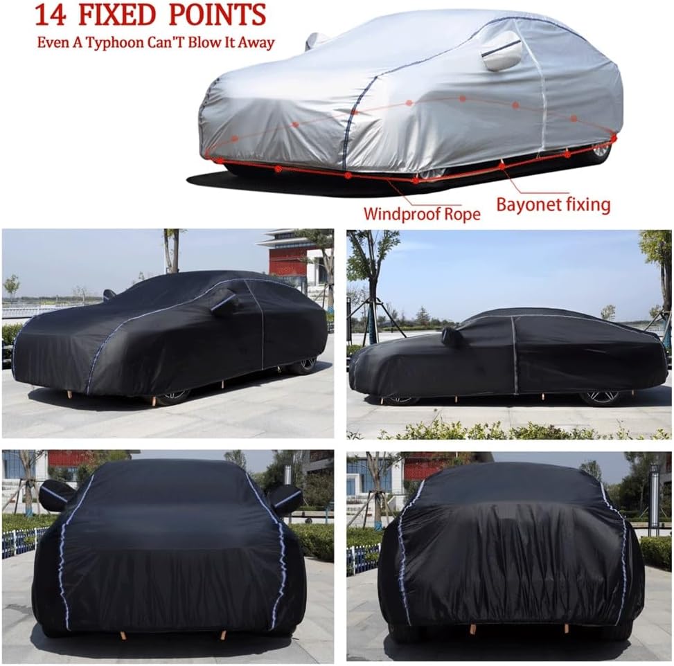 Funda de automóvil para exteriores para Dacia StepwaySandero, cubierta de automóvil impermeable, transpirable, grande, cubierta de automóvil de