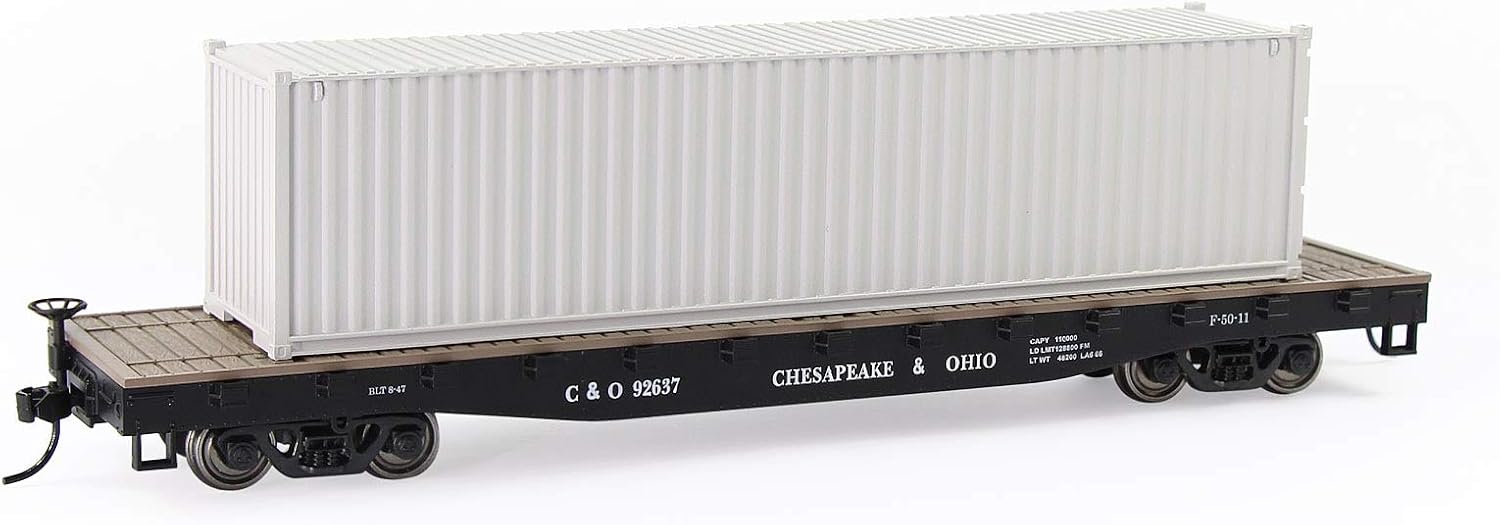 3pcs HO Escala sin decorar 40 ‘ (pies) Contenedores de envío 187 Contenedor lateral acanalado blanco C8740W