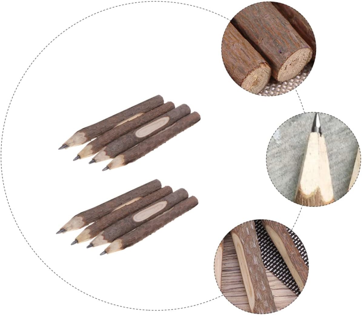 MAGICLULU 8 piezas de lápices para niños, regalos de cumpleaños, rotulador de papel de boceto, rama de árbol, instrumento de escritura, madera