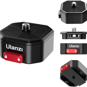 Ulanzi Claw Adaptador de montaje de cámara QR para trípode de placa de liberación rápida, kit de configuración rápida con tornillo de 6.35 mm para Ulanzi Claw Adaptador de montaje de cámara QR para trípode de placa de liberación rápida, kit de configuración rápida con tornillo de 6.35 mm para