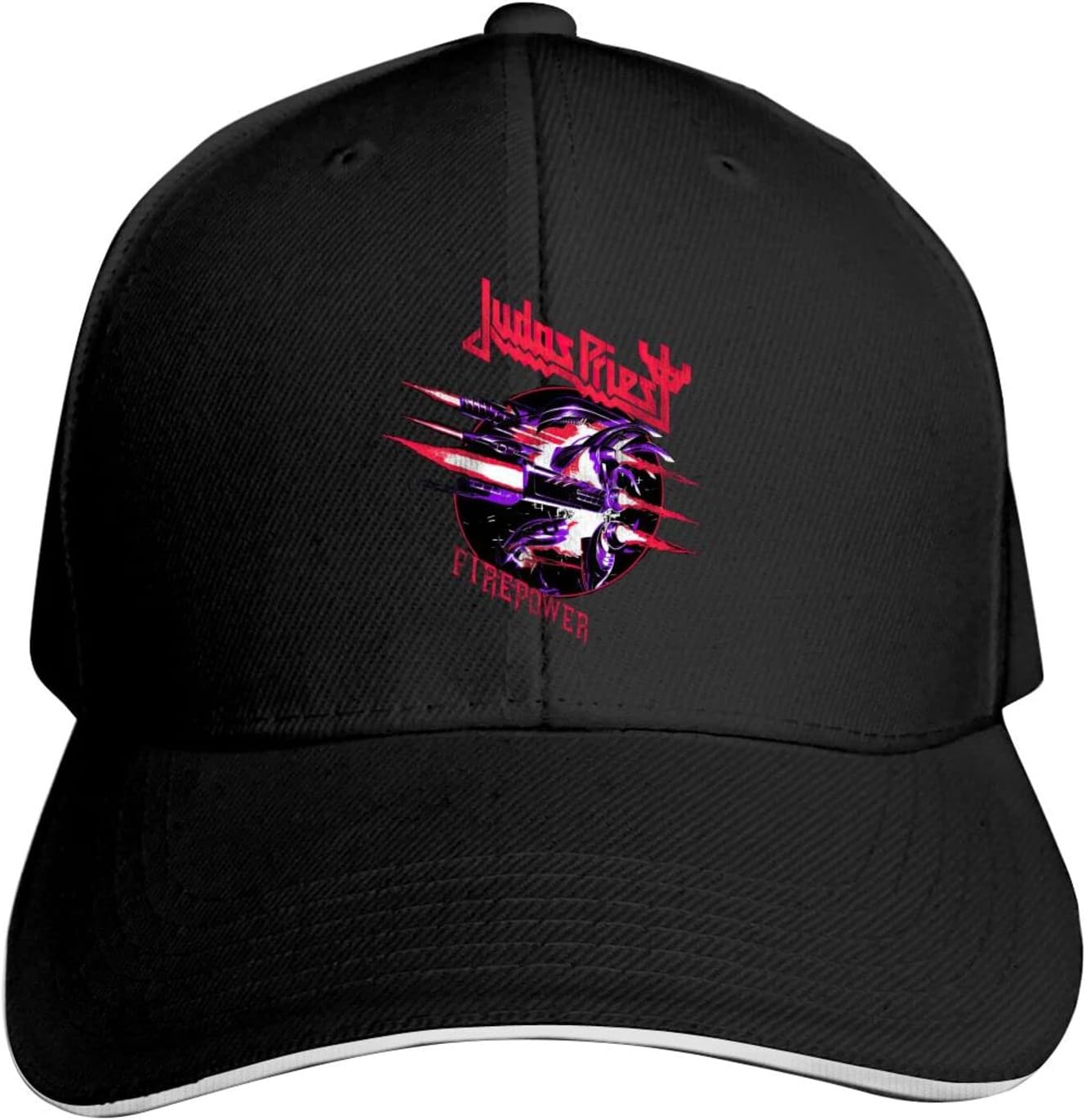 Judas – Gorra de béisbol unisex con banda de metal, gorra de pescador de casqueta, gorra deportiva ajustable para hombre y mujer, color negro, Negro