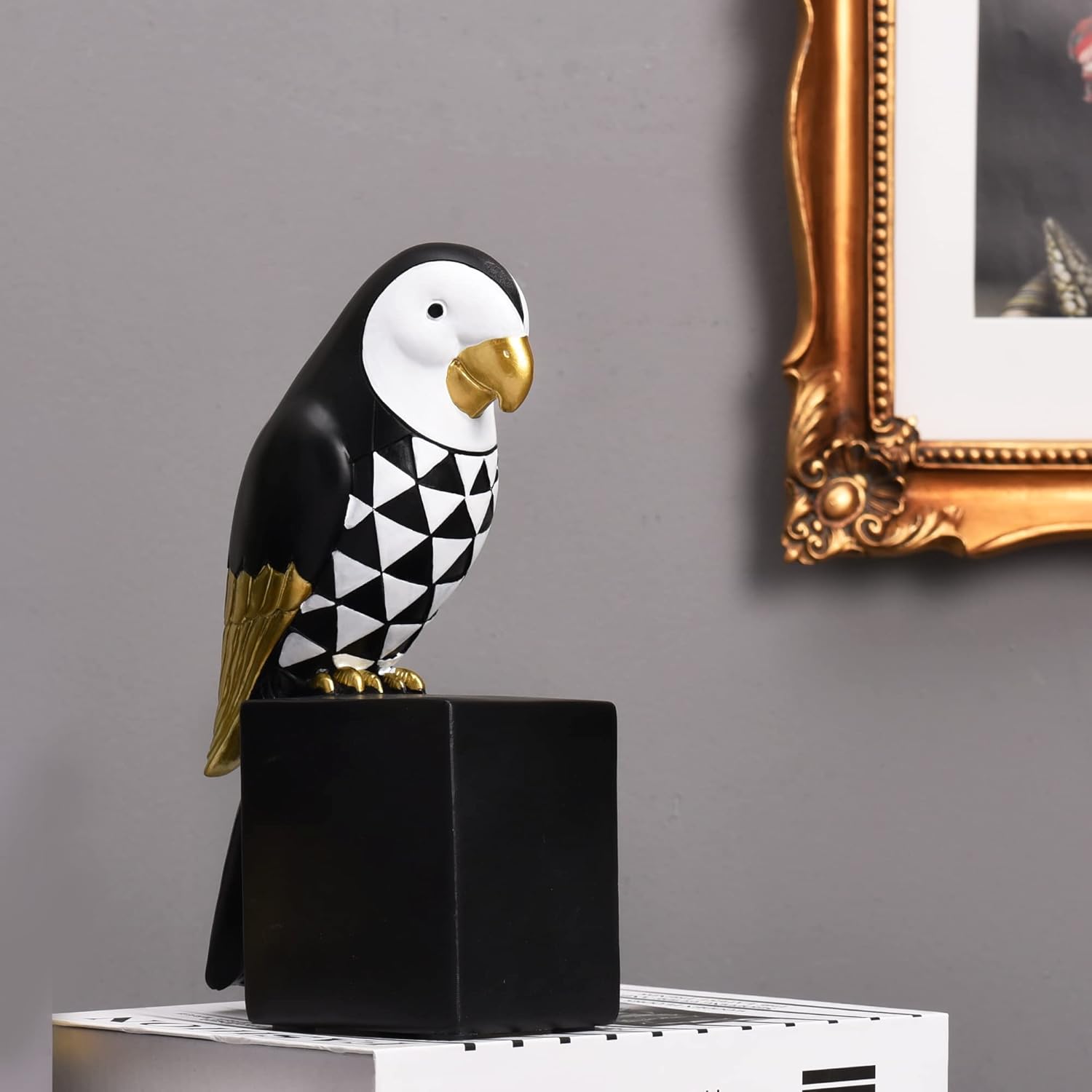 Sujetalibros decorativos para libros, sujetalibros de loros para estantes, tapón decorativo de libros de animales, extremos de libro retro para