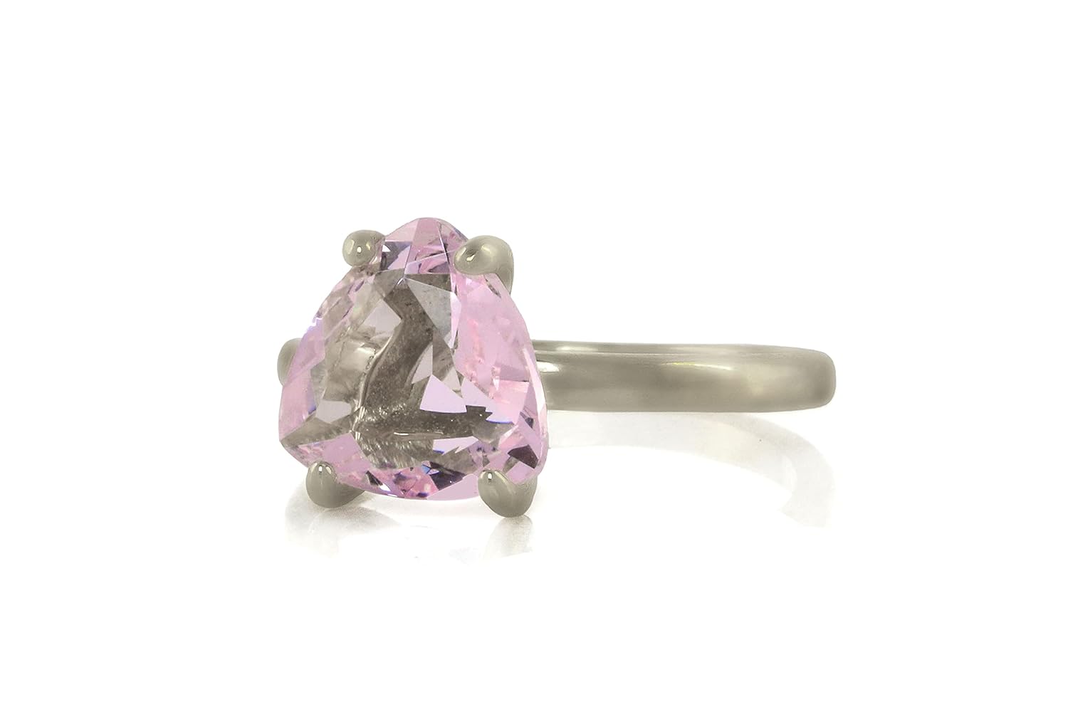 Alluring Rose Quartz Ring in 14k Gold – Pink Rings for Women for Anniversaries, Prom, Special Events – Adorable May Birthstone Ring – Handmade