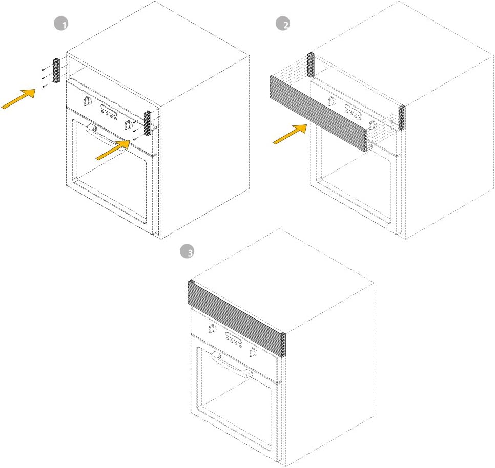 8934869 Rejilla de ventilación para neverahorno de aluminio anodizado acero inoxidable