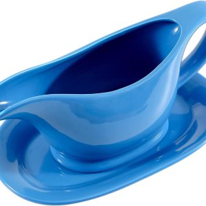 Bruntmor – Recipiente y bandeja de cerámica para salsa, para aderezos de ensalada, leche, caldo, crema, apto para microondas y lavavajillas, 20 Bruntmor – Recipiente y bandeja de cerámica para salsa, para aderezos de ensalada, leche, caldo, crema, apto para microondas y lavavajillas, 20