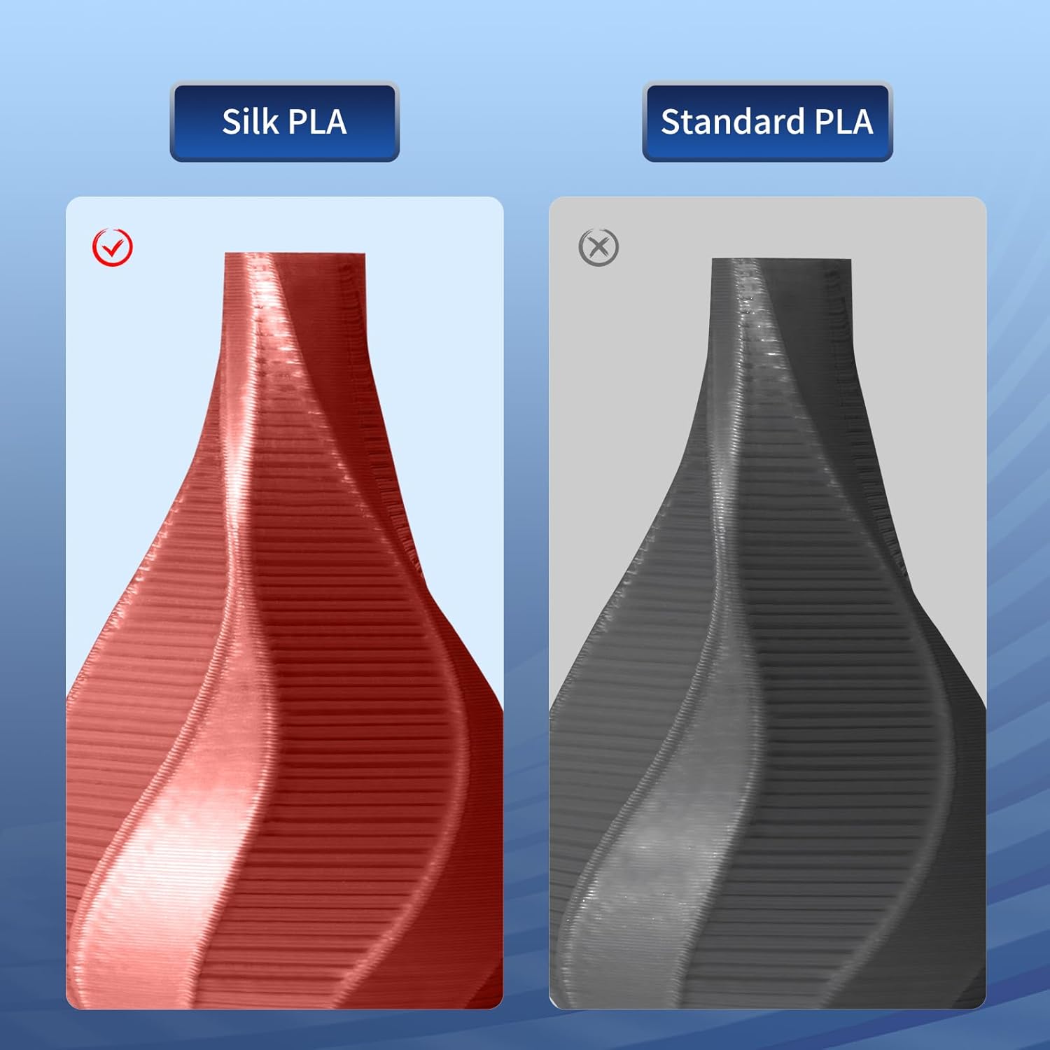 ANYCUBIC Filamento de seda, filamento de ácido poliláctico para impresión 3D brillante sin obstrucciones, 0.069 in, precisión dimensional +- 0.001