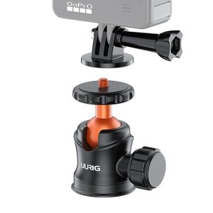 UURIG Soporte magnético para cámara GoPro, soporte de base de montaje magnético con soporte de cámara de 14 “-20 hilos con cabeza de bola de 360 UURIG Soporte magnético para cámara GoPro, soporte de base de montaje magnético con soporte de cámara de 14 “-20 hilos con cabeza de bola de 360