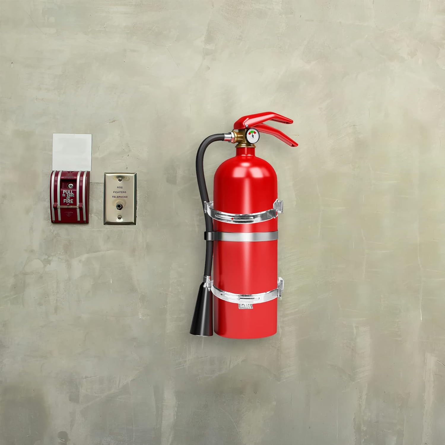 Angoily Extintor de incendios pequeño, 2 piezas, soporte de montaje para extintor de incendios, soporte para extintor de incendios, colgador para el