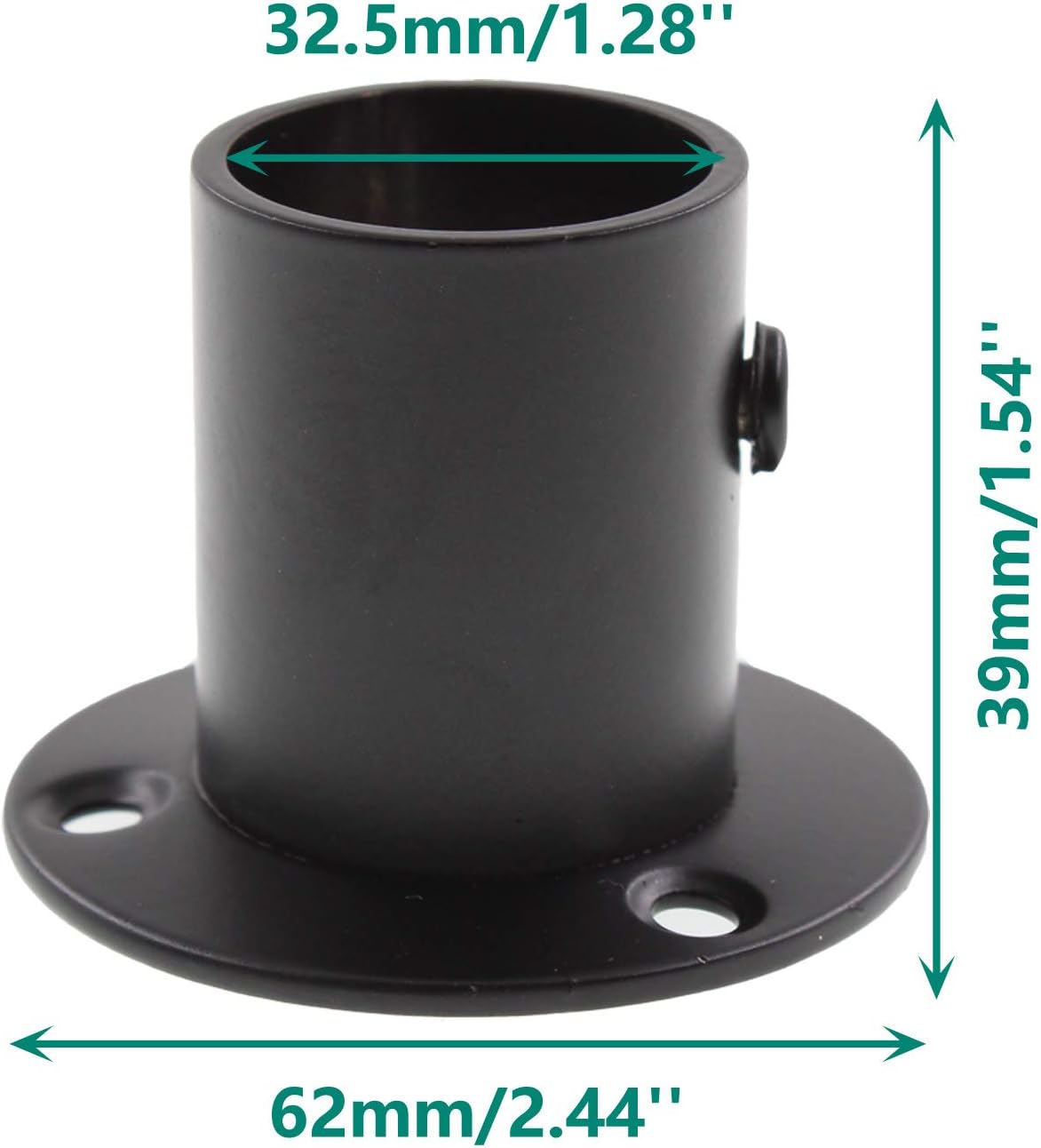 ULIFESTAR – Soporte para barra de cortina de ducha, soportes de barra de acero inoxidable resistente, brida, soporte de extremo de armario, fácil