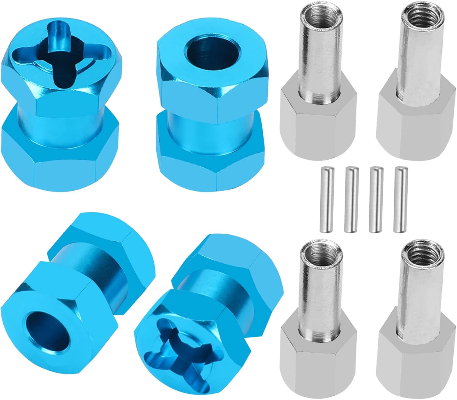 Espaciadores hexagonales de rueda RC de 0.472 in, extensión de cubo hexagonal de 0.591 in para mejorar la estabilidad y el rendimiento en las piezas