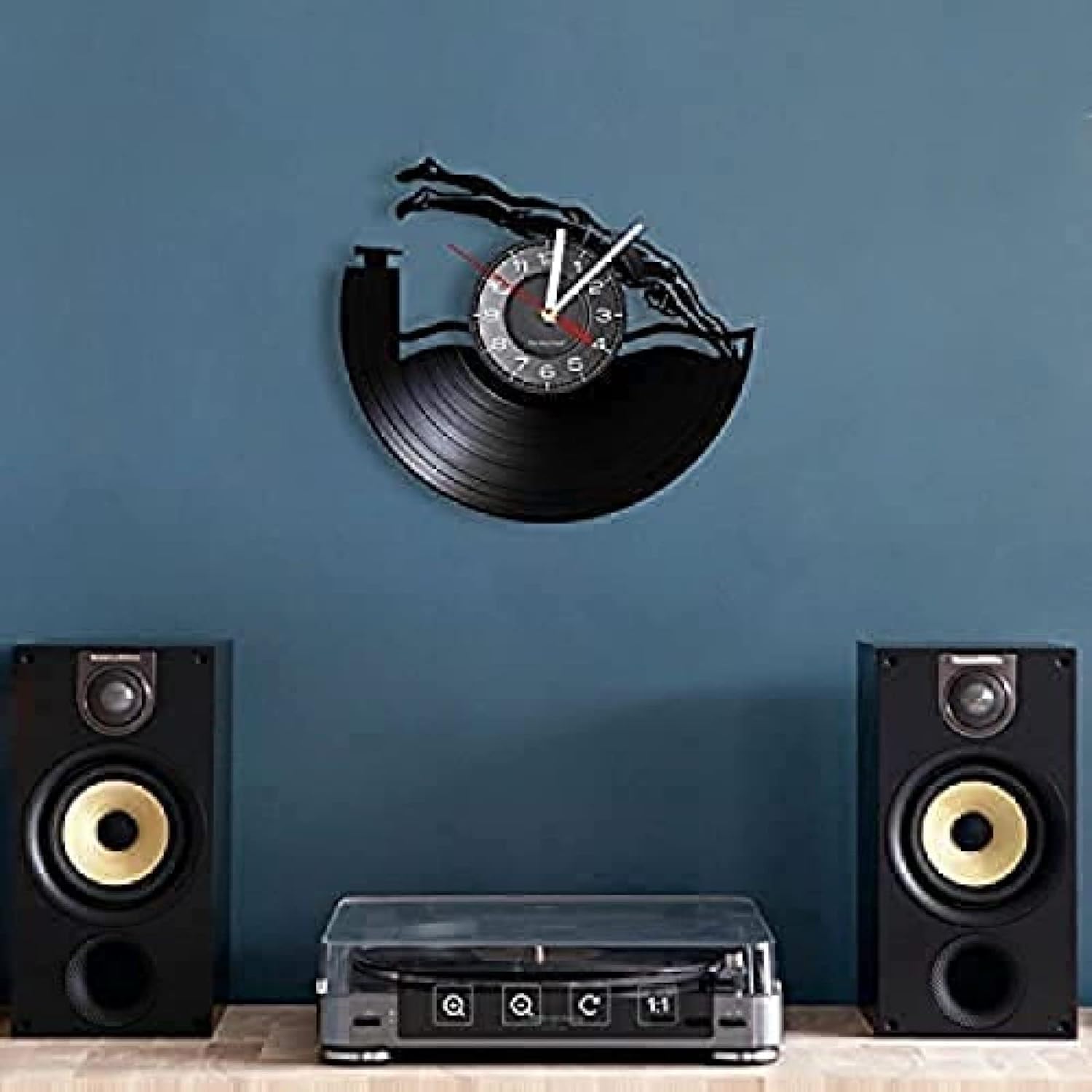 Wall Clock Kitchen Clocks Pool Wall Art Wall Clock Vinyl Record Wall Clock Swimmers Water Sports Swimming Athletes Home Modern Design Roman Numeral