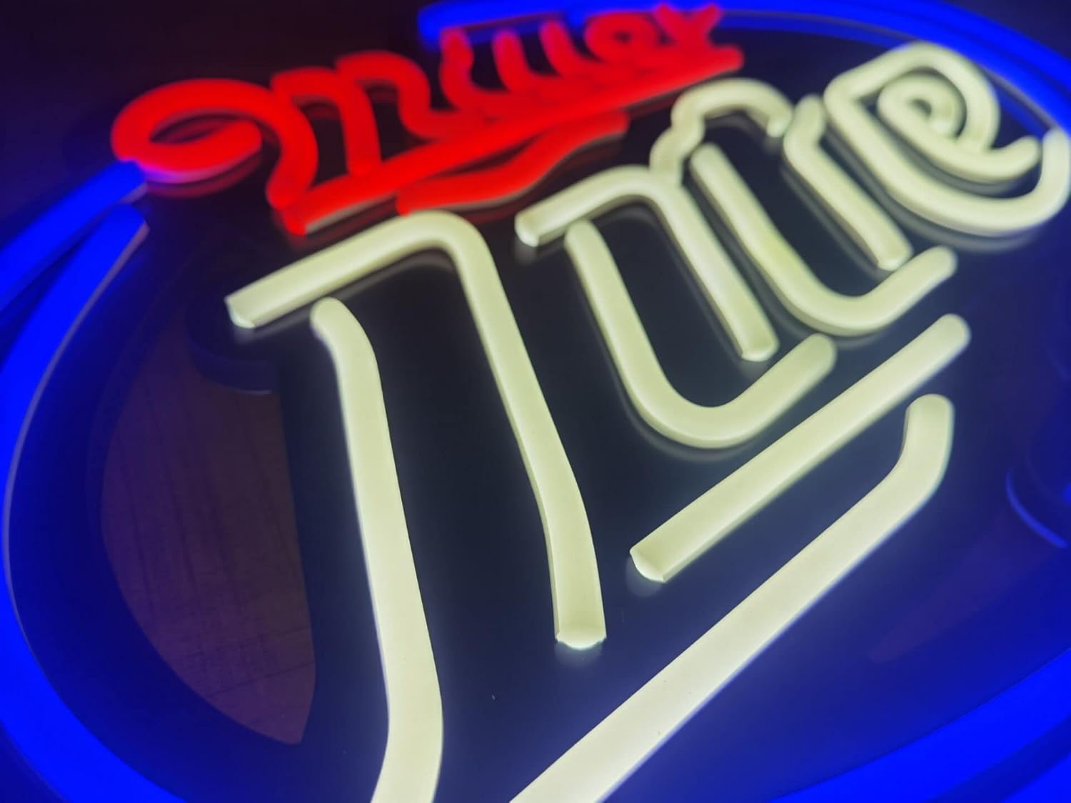 M LITE – Tira LED de 17 x 13 pulgadas, luz de neón para bar de cerveza, pub, garaje, sala de garaje, multicolor