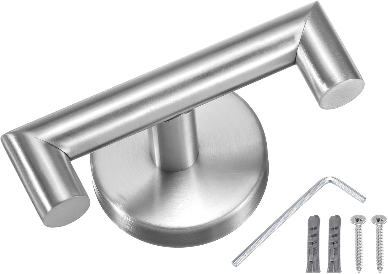 uxcell Gancho de baño, 1 gancho de acero inoxidable impermeable para toallabata con tornillos para cocina, puerta, gabinete, baño, vestíbulos,