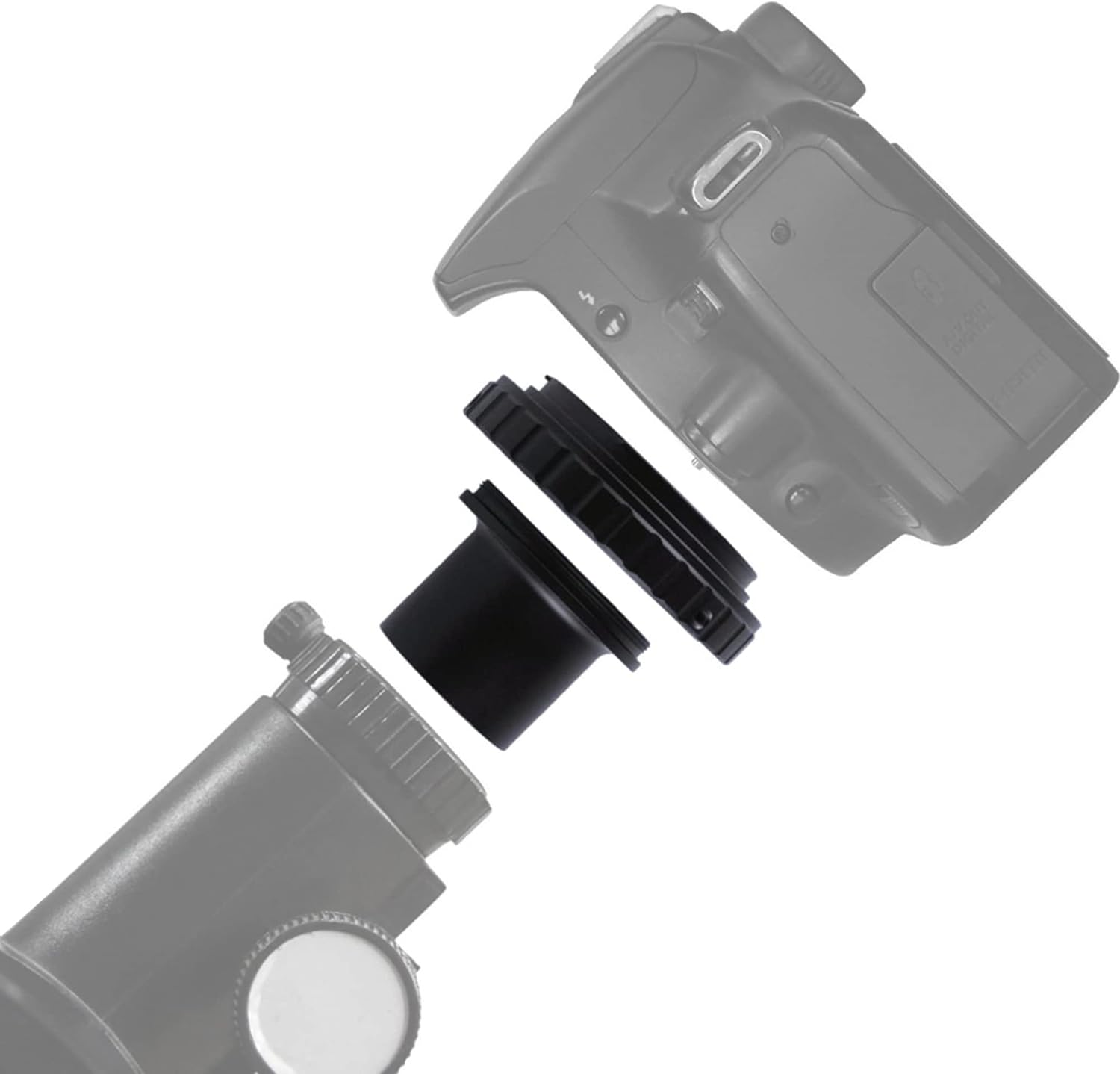Tydeux Anillo en T y adaptador de telescopio M42 a 1.25″ (montaje T) para cámaras de telescopio P entax-k de 1.654 in – para cámara K-x, K-r, K-01,