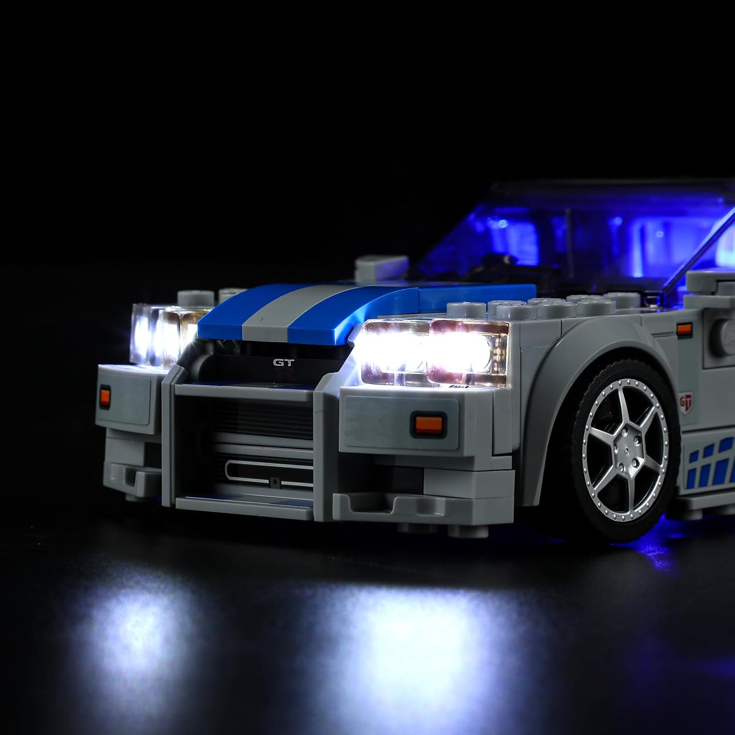 Kit de iluminación LED para Speed Champions 2 Fast 2 Furious Nissan Skyline GT-R (R34), compatible con el modelo LEGO-76917 Building Block, modelo