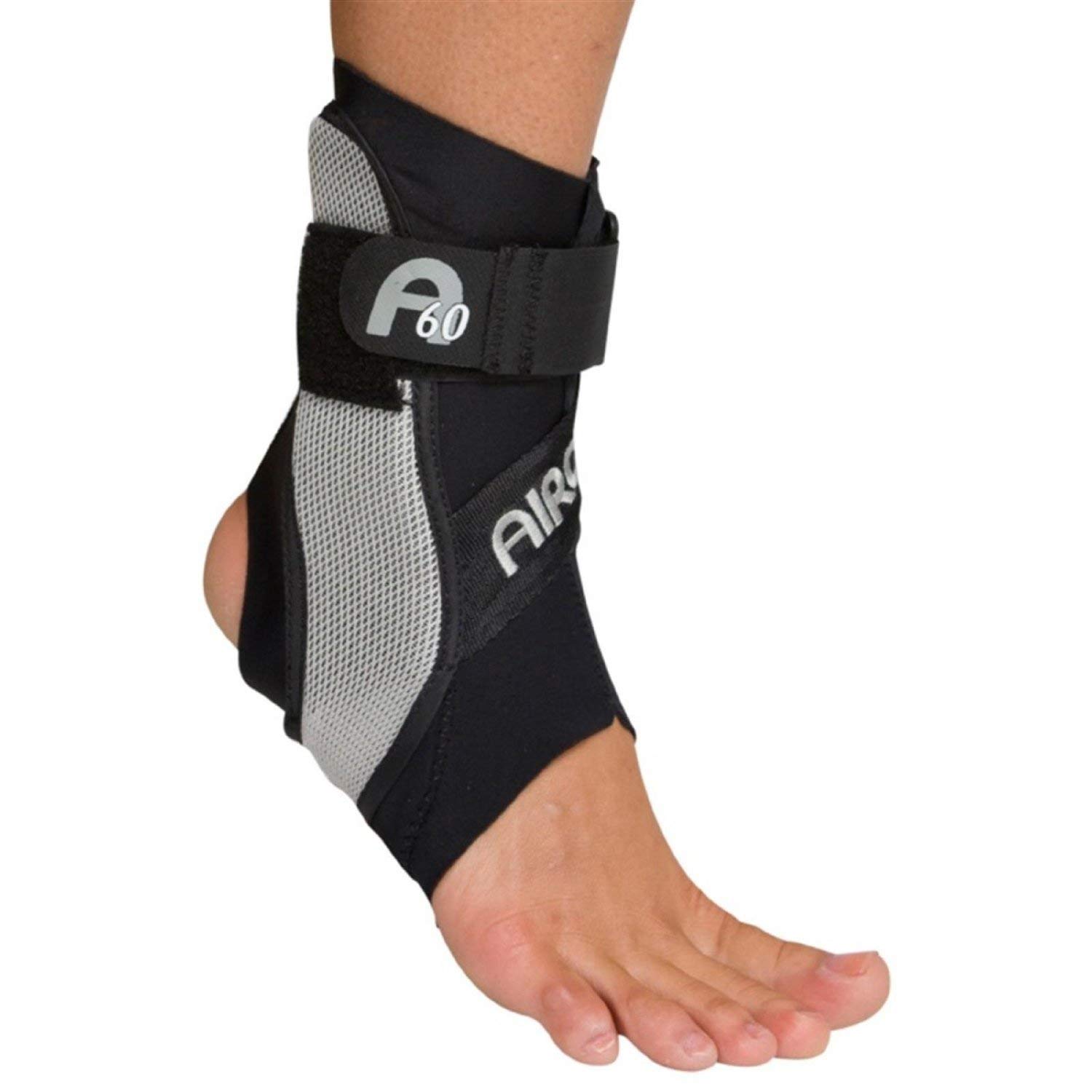 DJO 02TLR AIRCAST A60 – Tobillera, color negro, derecho, talla de hombre 12+, talla de mujer 13.5+, grande