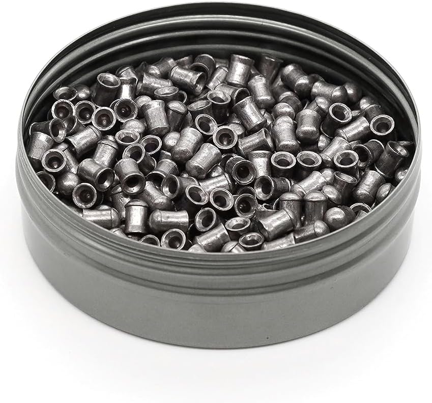 Barra Clyde Heavy .177 Cal 0.177 in Pellets, 13.43 peso de grano, munición de plomo para rifles de pellet, juego pequeño, 400 unidades