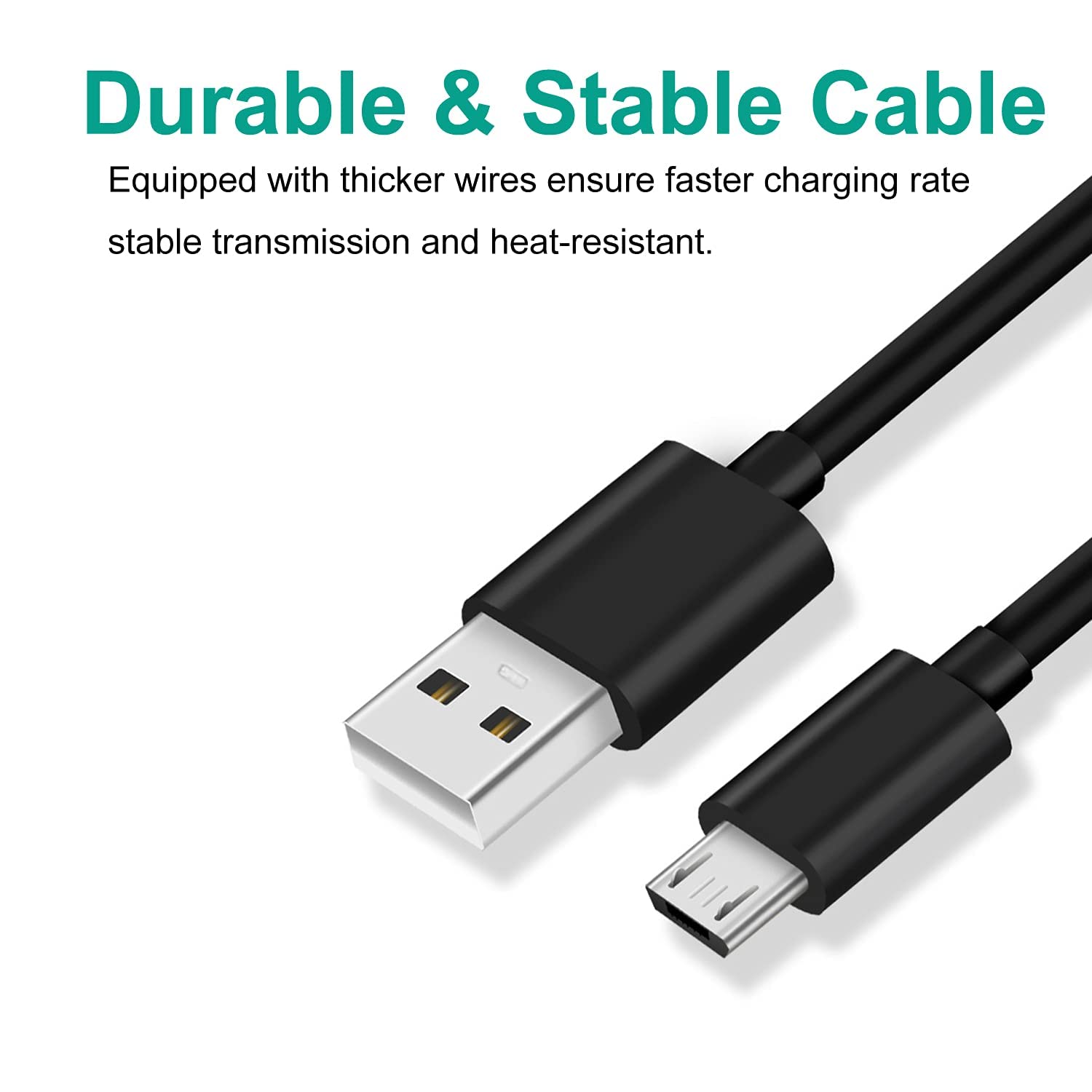 Cable USB de repuesto micro DIGITMON negro de 3 pies para Altec Lansing Nick Jonas Bluetooth Touch