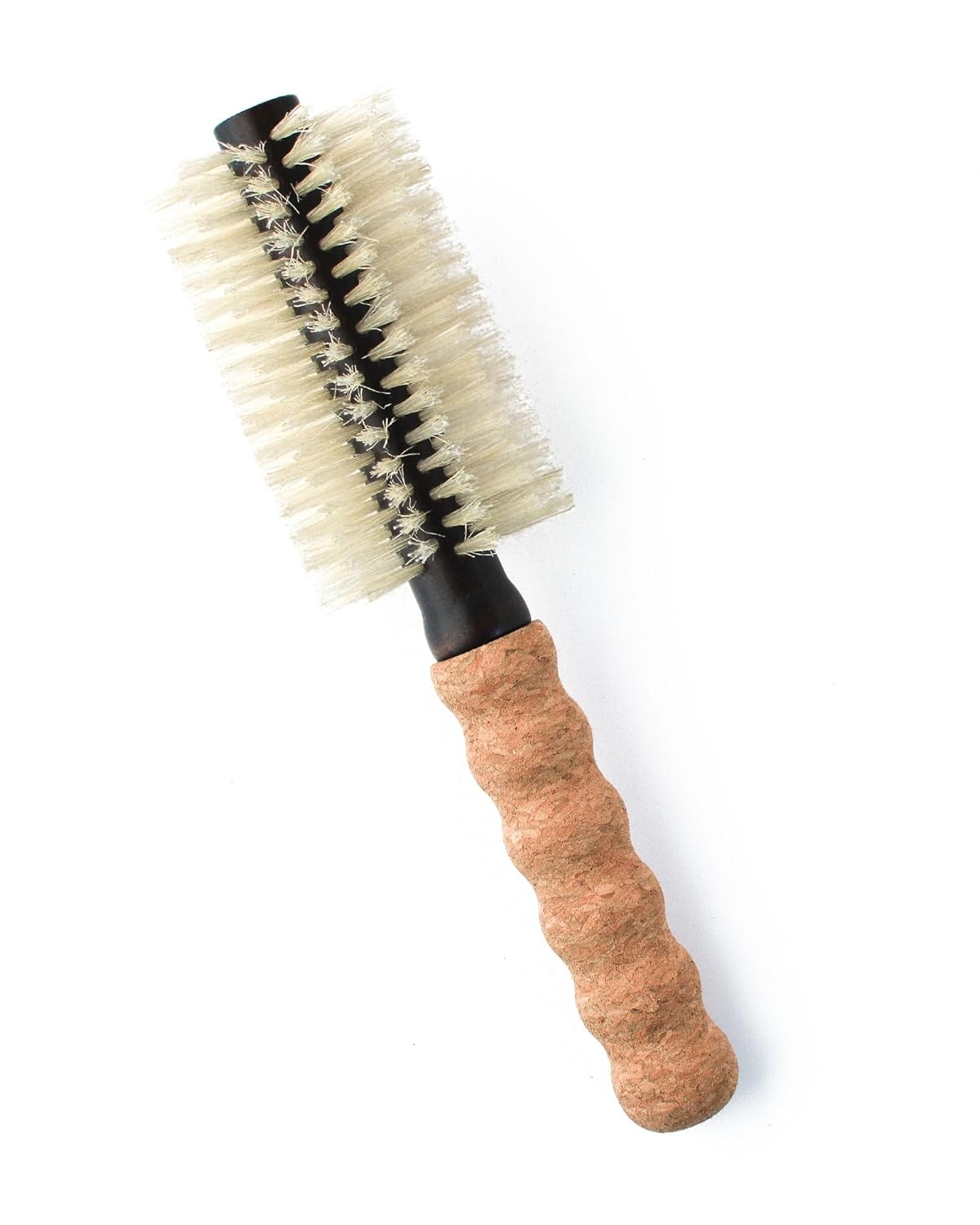 Cepillo de pelo de cerdas de jabalí de nailon, cepillo redondo para secado por soplado, cepillo de soplado de barril pequeño de 2 pulgadas, cepillo