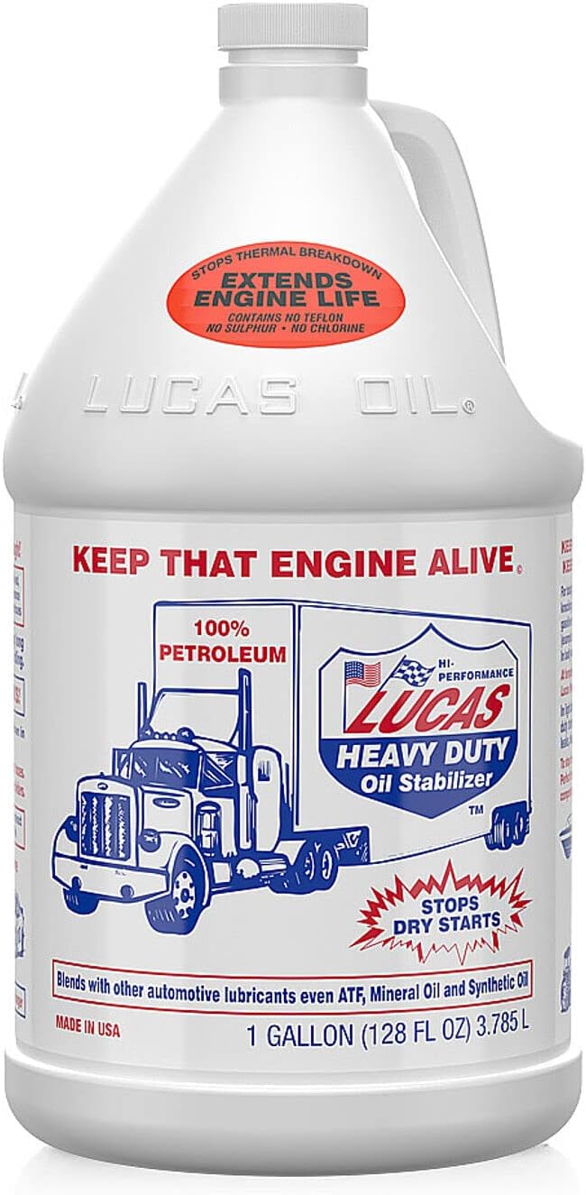 Lucas Oil 10002 Pure Petroleum Heavy Duty Estabilizador de aceite multiusos 1 galón 4 paquetes