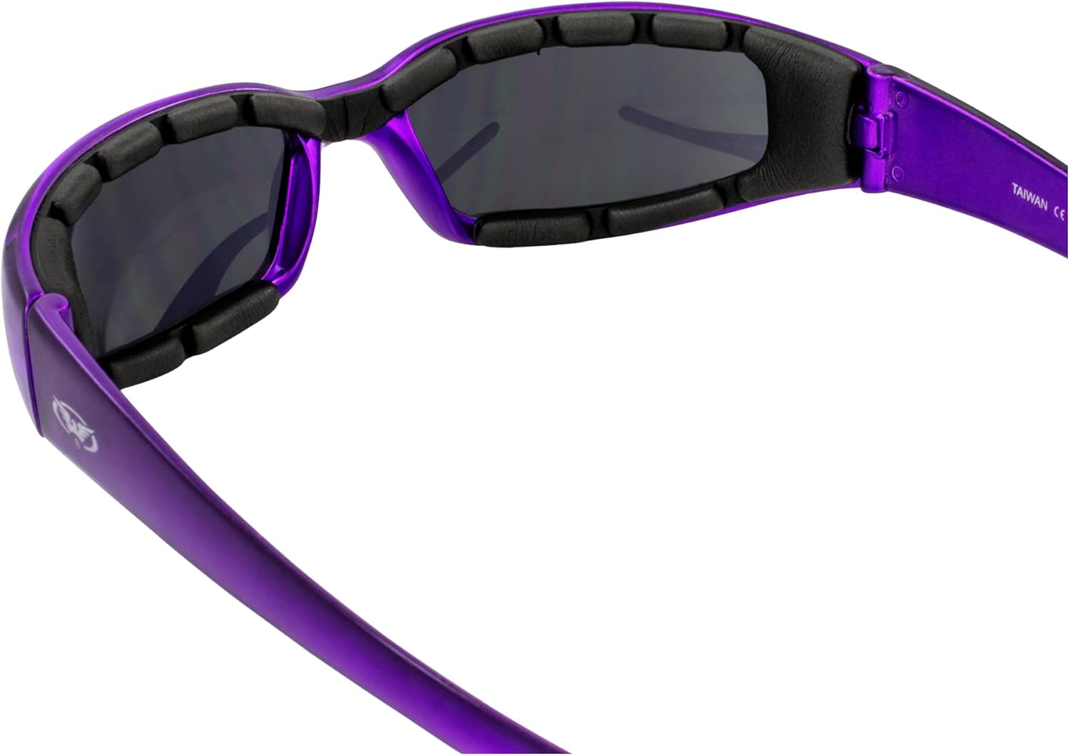 Global Vision 2 pares de gafas de sol acolchadas Chicago para mujer, resistentes a los arañazos, marco morado con lentes transparentes y súper