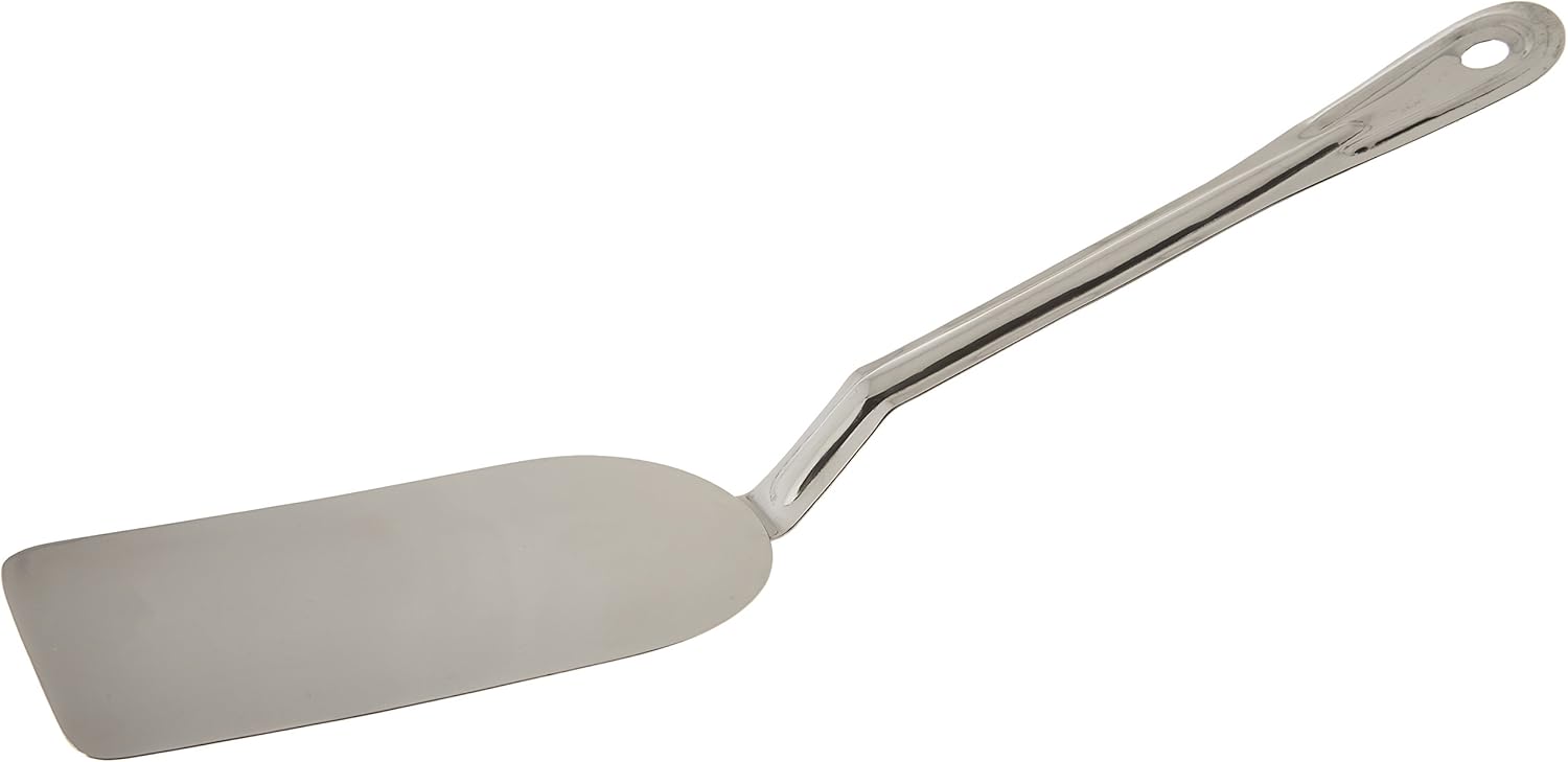 Winco Volteador sólido de acero inoxidable, 14 pulgadas, mediano, acero inoxidable