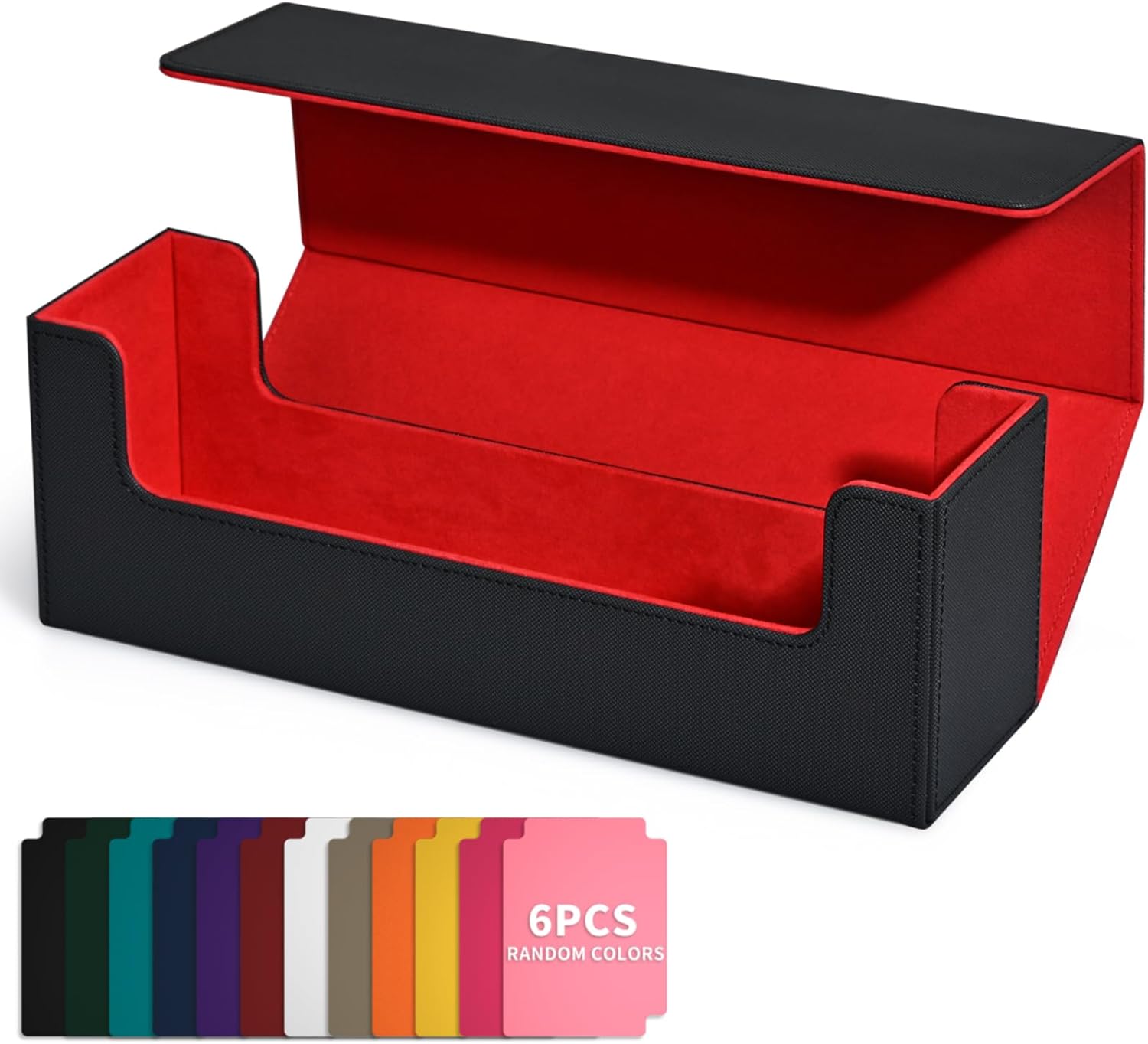 UAONO Caja de almacenamiento de tarjetas, funda para tarjetas comerciales con capacidad para más de 600 tarjetas de una sola funda, caja de cuero