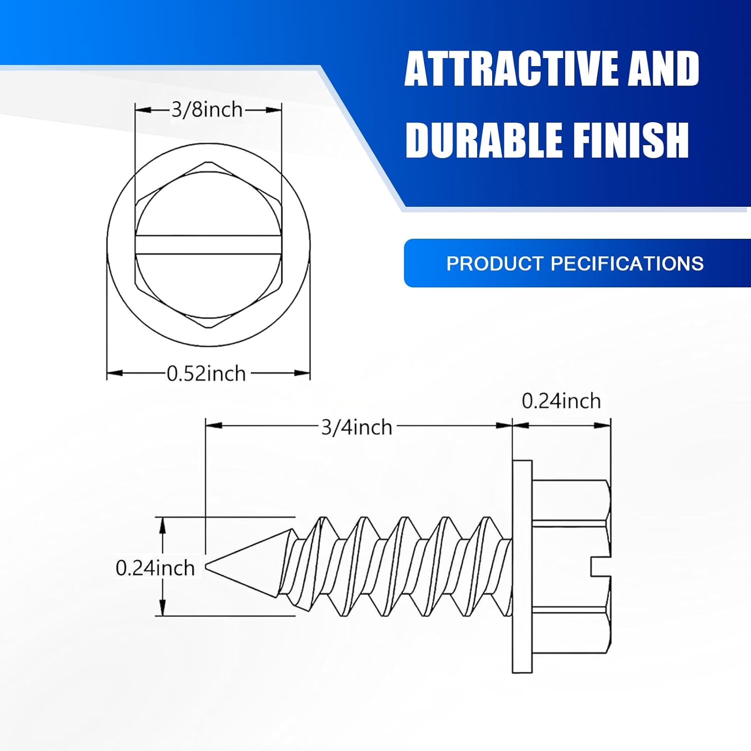 Pack-4 Tornillo para marco de matrícula de automóvil, acero inoxidable a prueba de óxido, parte delantera y trasera de matrícula y perno de cubierta
