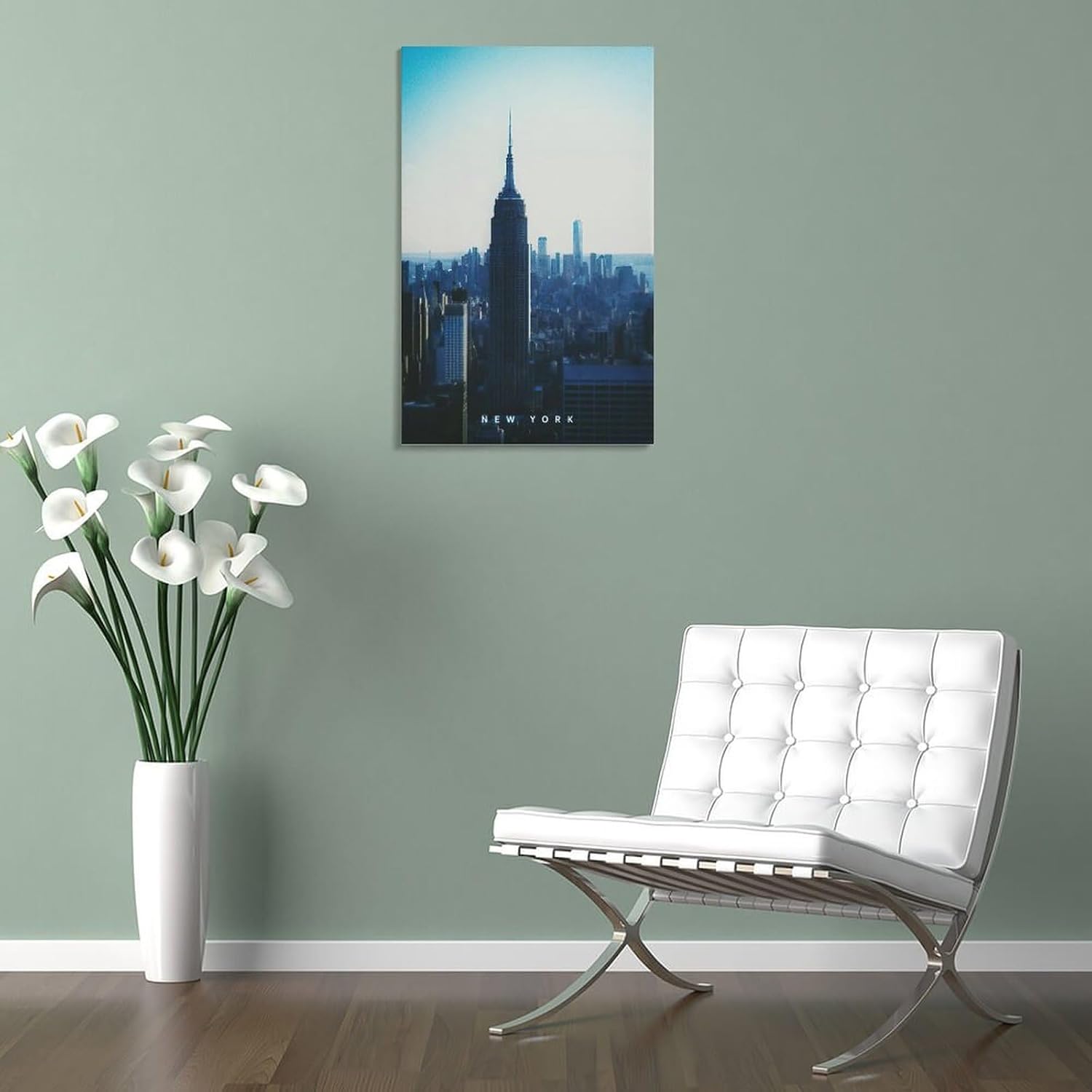 Arte decorativo de fotografía de paisaje urbano, póster de horizonte de la ciudad de Nueva York, pintura en lienzo de pared para el hogar, póster de