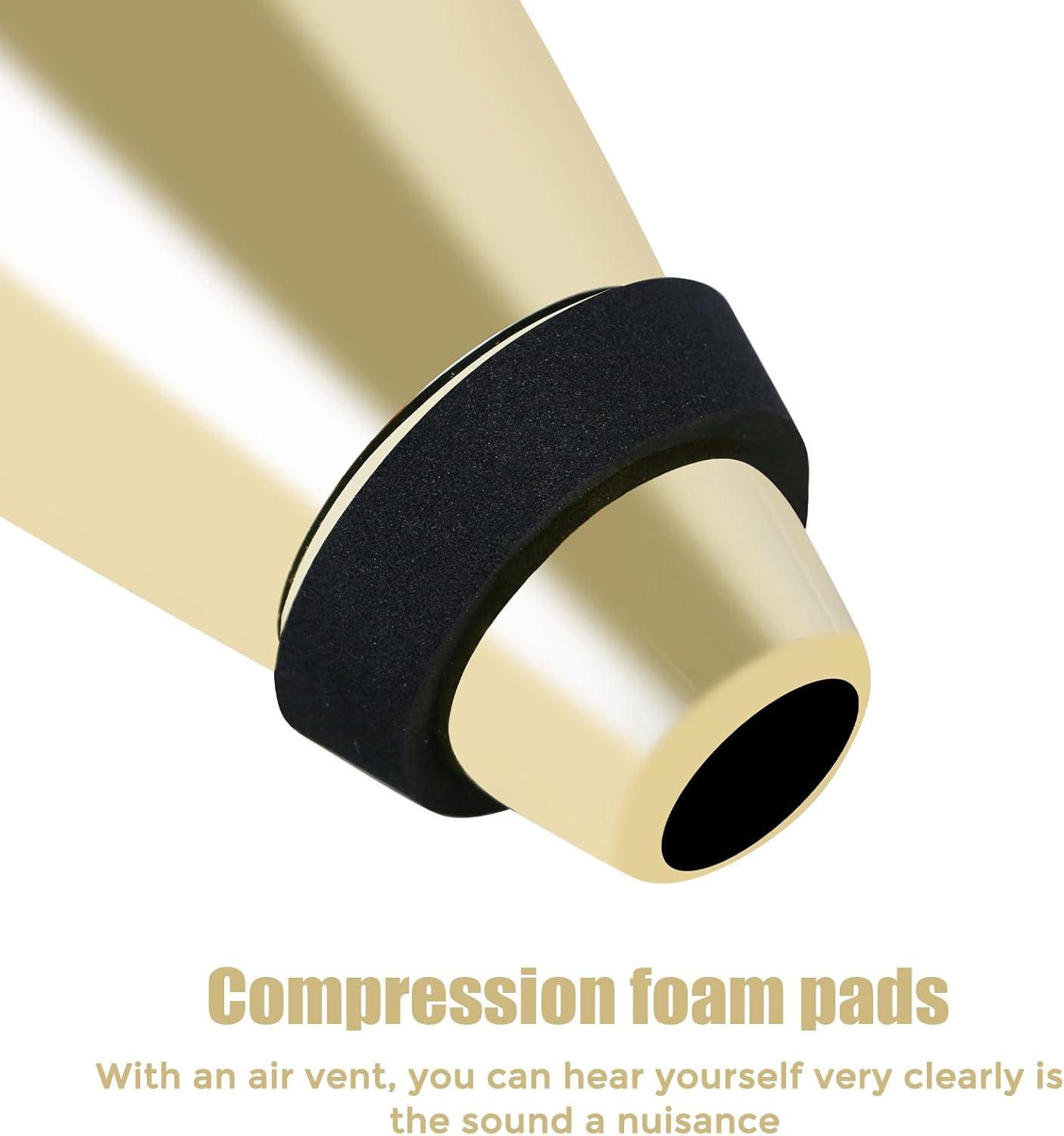 EASTROCK Silencio de trompeta ABS ligero Accesorios para trompeta (dorado)