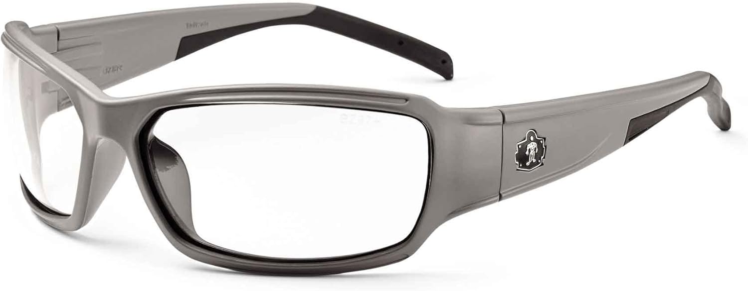 Ergodyne Skullerz Thor – Gafas de seguridad, montura gris mate, lente transparente