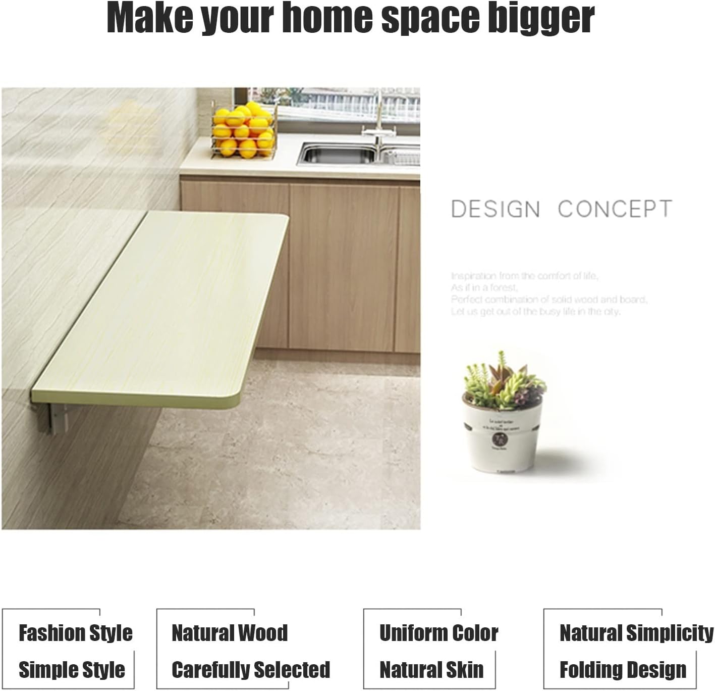 Mesa plegable montada en la pared, ahorro de espacio, escritorio para computadora, mesa de lavandería, mesa plegable de pared para ropa plegable,