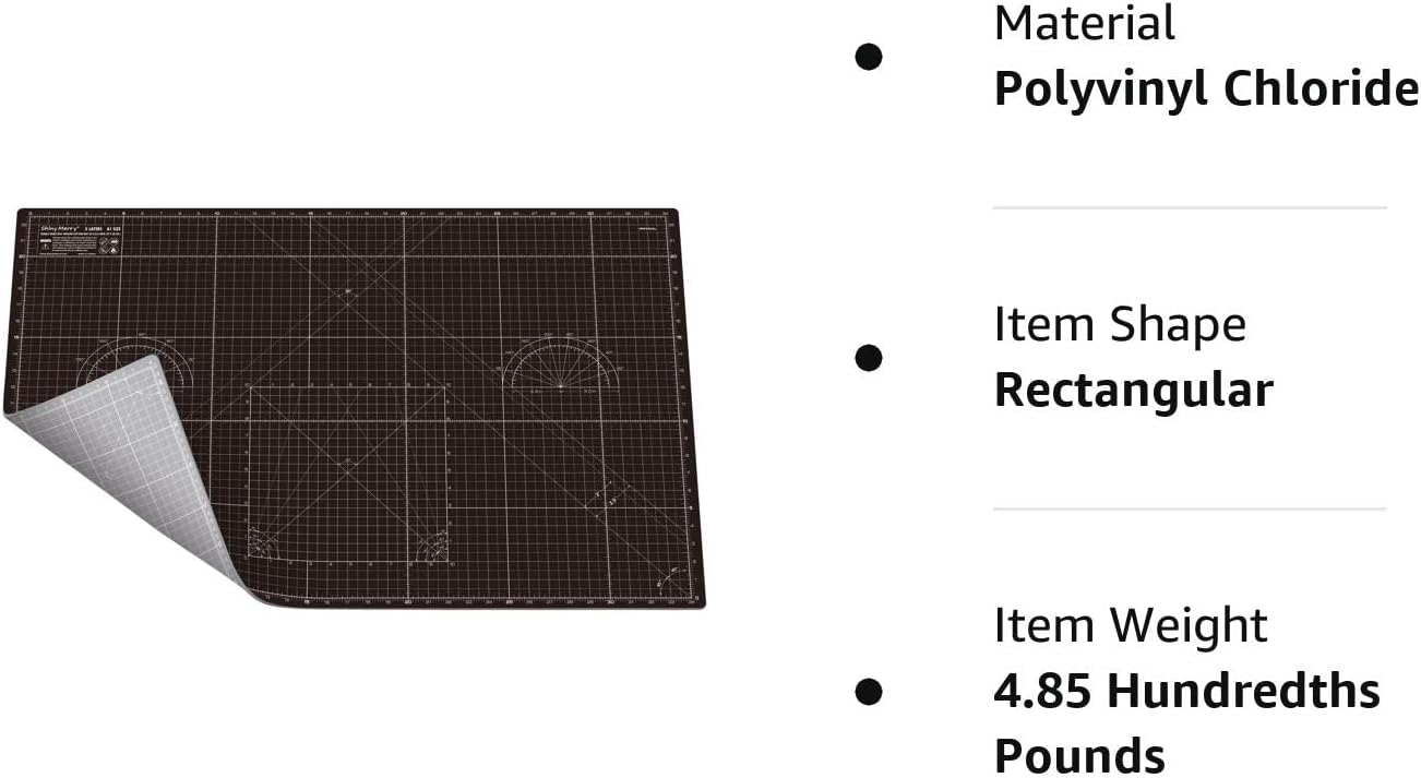 Alfombrilla de corte A1 de alrededor de 24 x 36 pulgadas, alfombrilla de corte autorreparable de doble cara de 5 capas para manualidades, tela,