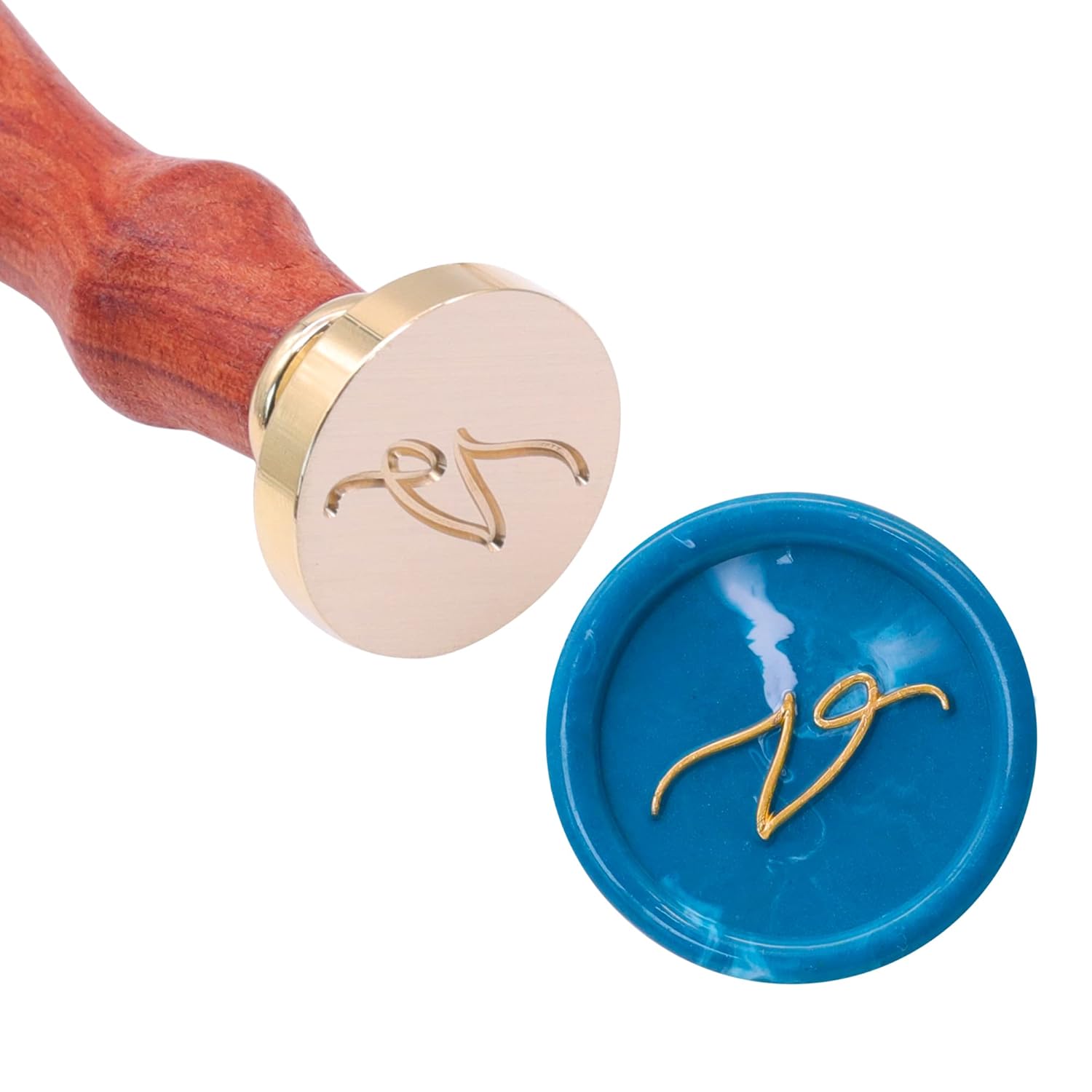 SWANGSA Sello de cera con letra inicial del alfabeto V, elegante sello de sellado de letras para invitación de fiesta de boda, envoltura de regalo,