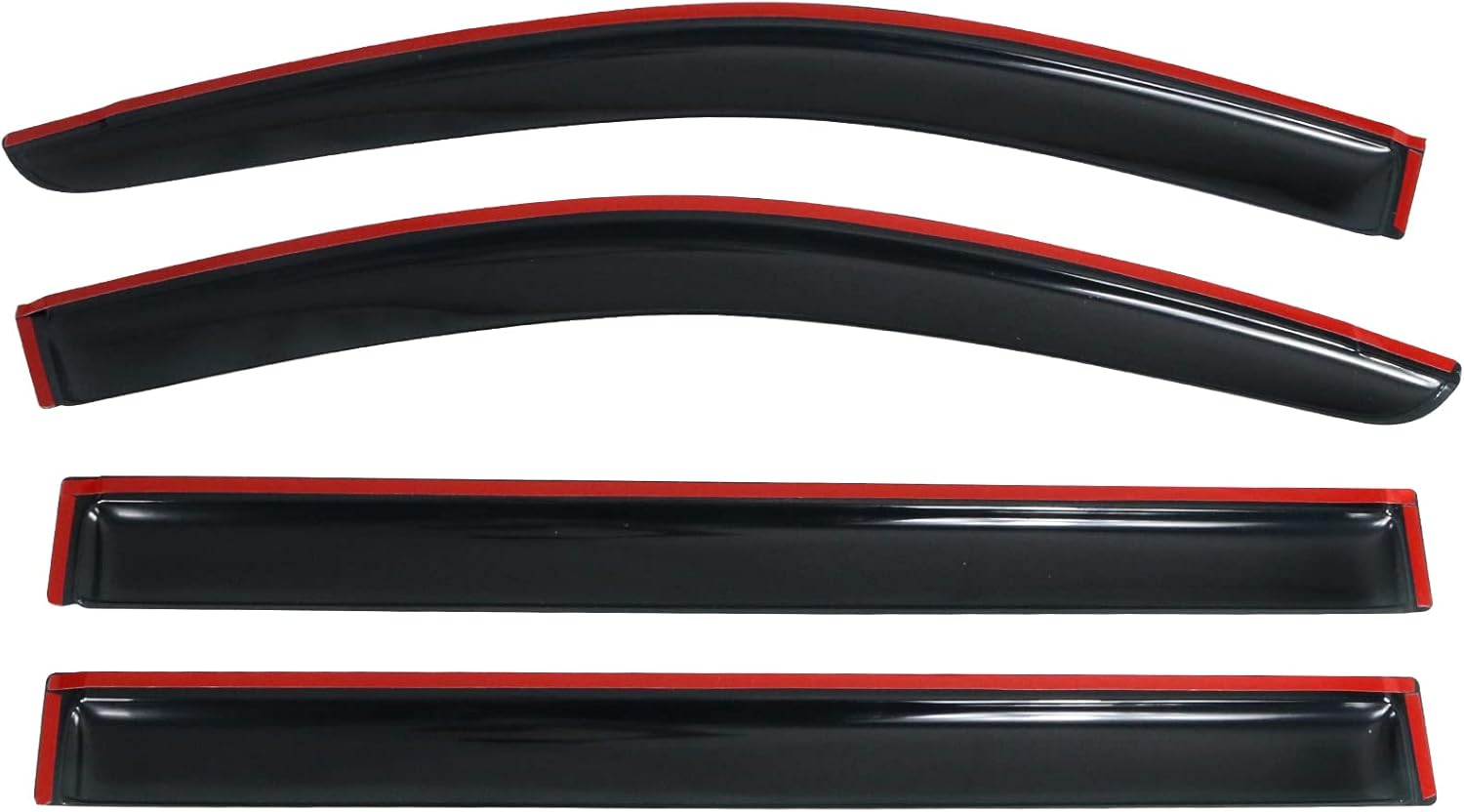 IKON MOTORSPORTS – Viseras de ventana compatibles con Chrysler Town Country 2008-2018 Dodge Grand Caravan 2008-2018, humo oscuro, acrílico, viento,