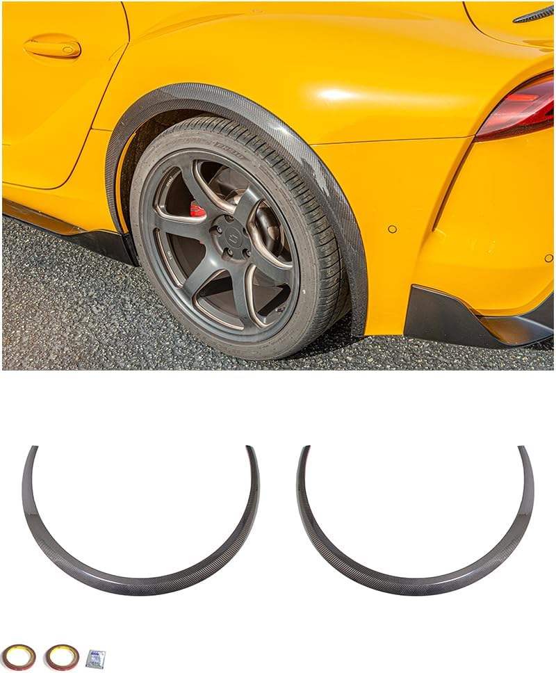 Repuesto para modelos Toyota GR Supra 2020 actuales  JDM Artisan Spirit Style Fibra de Carbono Moldeo de Rueda Lateral Trasera Moldura Fender Flare