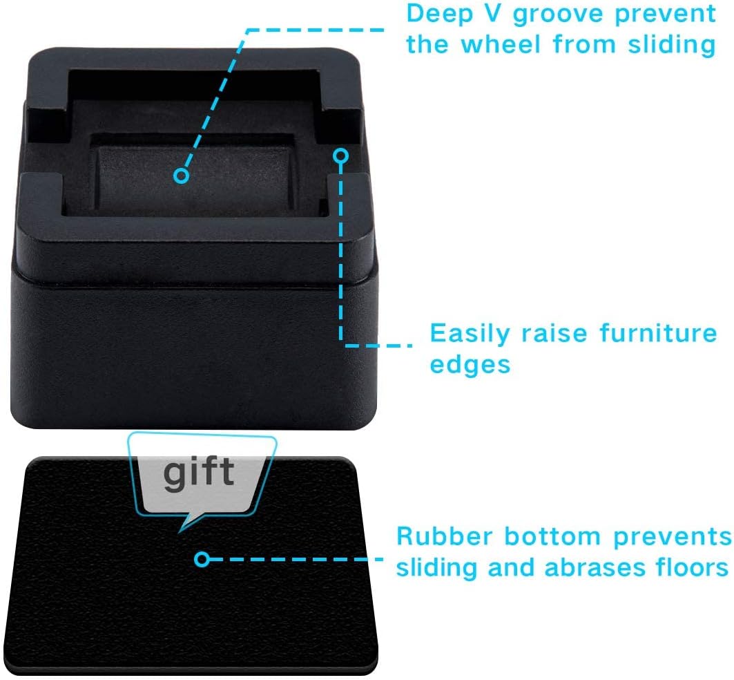 BTSD-home Elevadores de cama resistentes de 3 pulgadas, elevadores de cama ajustables para todas las ruedas de muebles, sofá, mesa y sofá, paquete