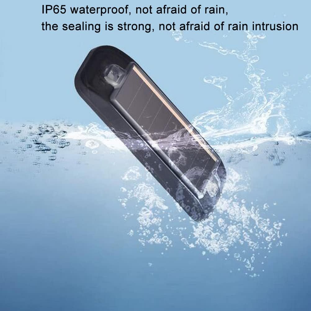 Aolyty Luz de advertencia solar, luz LED intermitente, impermeable, luz de seguridad alimentada por energía solar, paquete de 2 para conducción