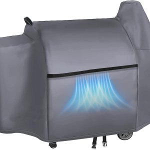 Pit Boss – Funda para parrilla de pellets de madera serie 10001100, impermeable, 600D, poliéster Oxford, resistente al viento, hebilla y asas con Pit Boss – Funda para parrilla de pellets de madera serie 10001100, impermeable, 600D, poliéster Oxford, resistente al viento, hebilla y asas con