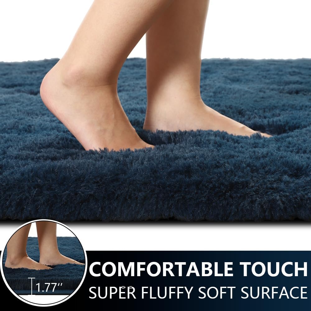 LOCHAS Alfombras de interior ultra suaves y modernas, peludas, para sala de estar, para decoración del hogar, del dormitorio del bebé, 8×10 pies,