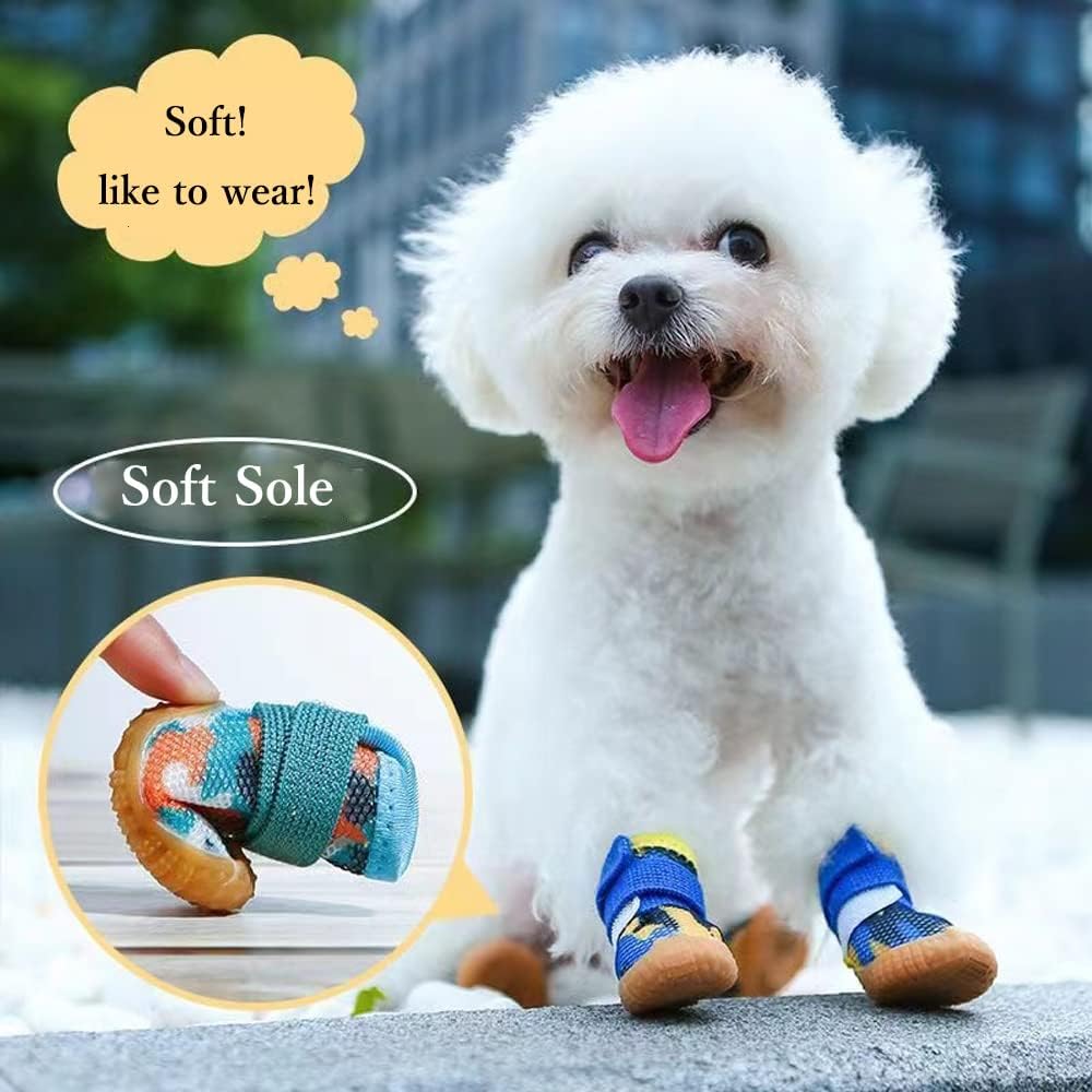 Yagizaai Oscars – Zapatos para perros pequeños y medianos, botas anticaídas para pavimento caliente de verano, protectores de patas transpirables