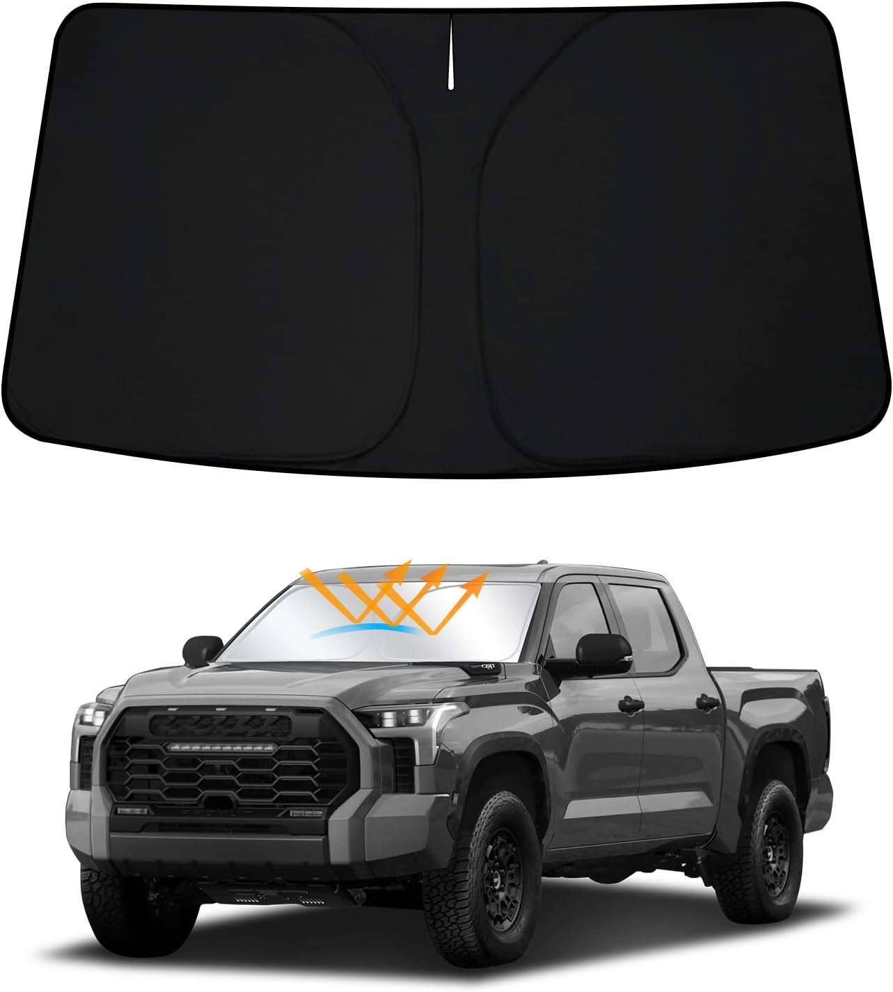 D-Lumina Winshield – Parasol para to-yota Tundra 2022 2023 2024 2025, protector solar frontal plegable bloquea los rayos UV, parasol para ventana de