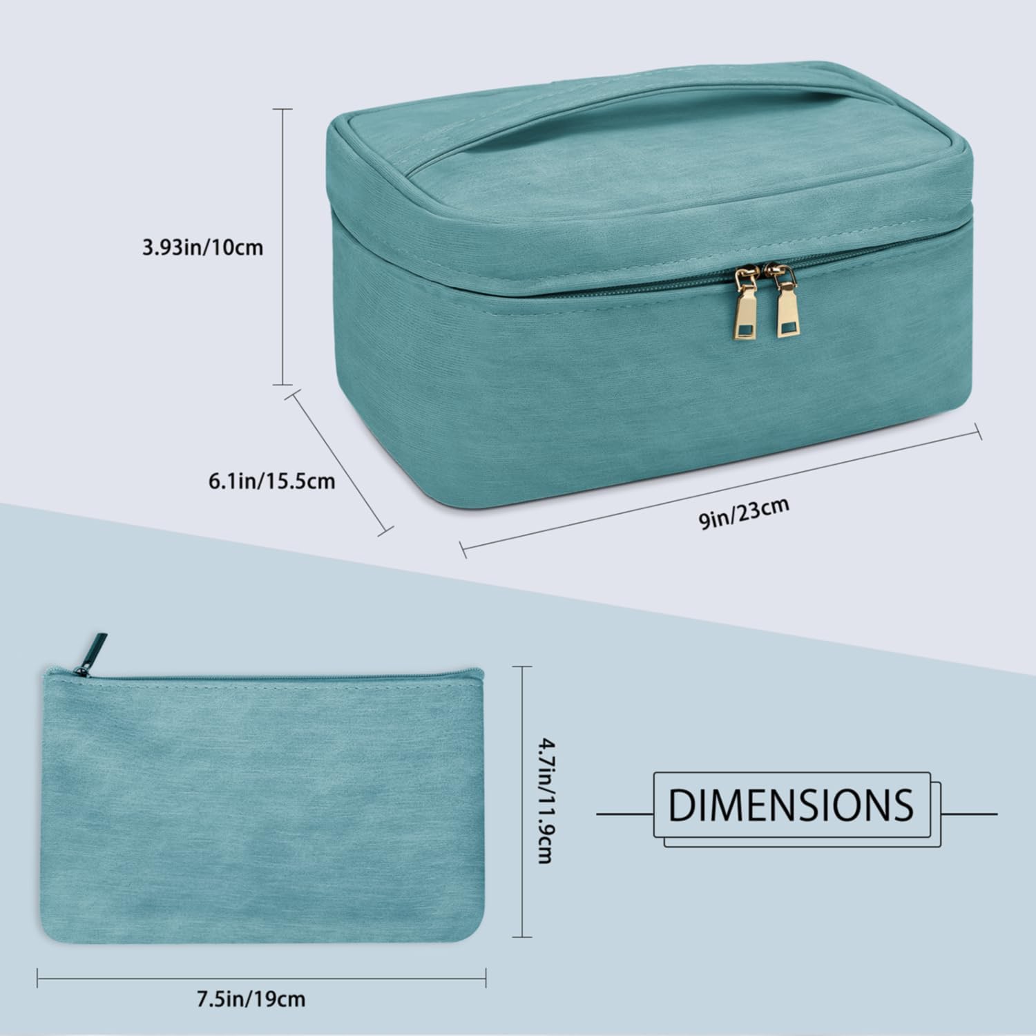 KTMOUW Bolsa de maquillaje impermeable para cosméticos, bolsa de viaje de maquillaje portátil, bolsa de brochas de maquillaje, bolsa organizadora de