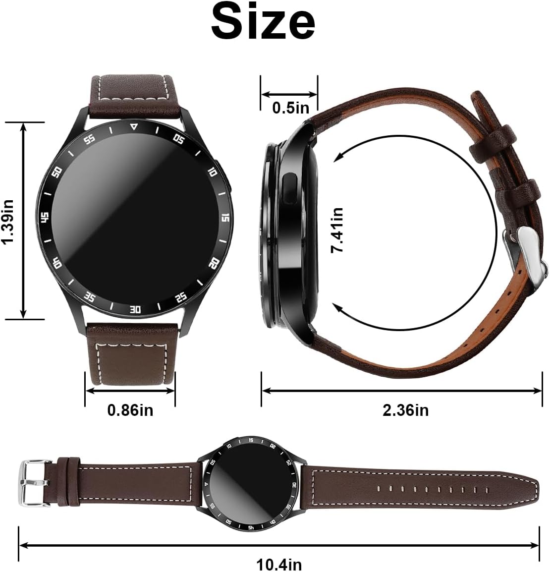 VOVOAEWACH Reloj inteligente 2 en 1 con auriculares, reloj de fitness redondo de 1.39 pulgadas, reloj Bluetooth con pasos, calorías, rastreador con