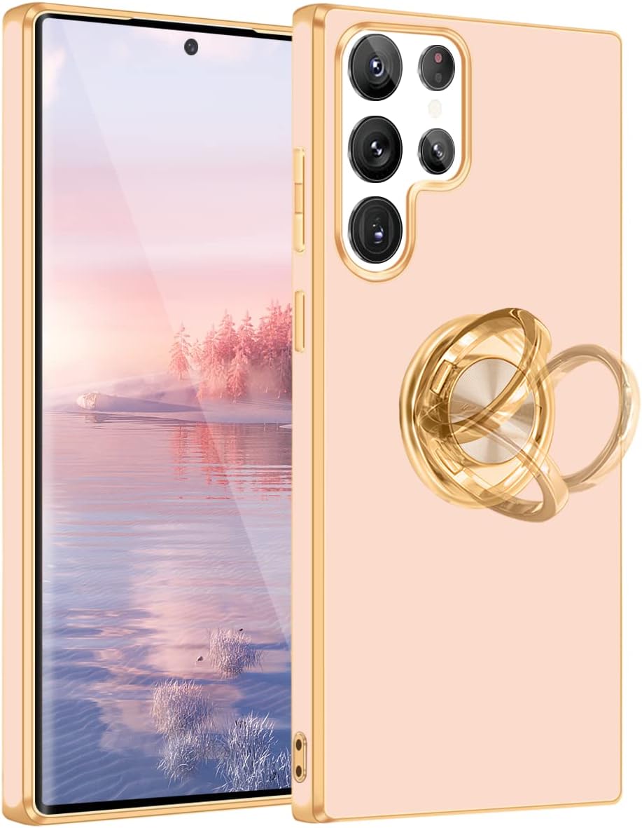 Fingic Funda para Samsung Galaxy S22 Ultra, Galaxy S22 Ultra con soporte de anillo de 360  con soporte de anillo de 360  Soporte magnético Soporte