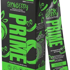 Prime Hydration + Paquete de palitos GLOWBERRY 6 varillas Mezcla de bebida con electrolitos 10% de agua de coco 250 mg de BCAA Antioxidantes Prime Hydration + Paquete de palitos GLOWBERRY 6 varillas Mezcla de bebida con electrolitos 10% de agua de coco 250 mg de BCAA Antioxidantes