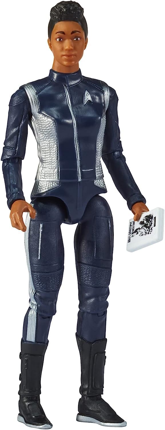 Star Trek Playmates Toys Universe Figura de acción de Michael Burnham Discovery de oficial científico de 5 pulgadas con accesorios, multicolor