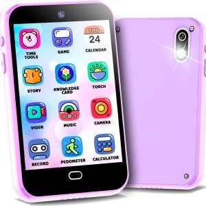 Juguetes de teléfono inteligente para niños y niñas de 3 4 5 6 7 8 años con doble cámara, 28 juegos de rompecabezas, tarjeta TF 8G, tarjeta de Juguetes de teléfono inteligente para niños y niñas de 3 4 5 6 7 8 años con doble cámara, 28 juegos de rompecabezas, tarjeta TF 8G, tarjeta de