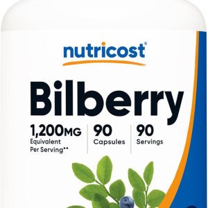 Nutricost Cápsulas de arándano equivalente a 1200 mg 90 cápsulas vegetarianas sin gluten y sin OMG Nutricost Cápsulas de arándano equivalente a 1200 mg 90 cápsulas vegetarianas sin gluten y sin OMG